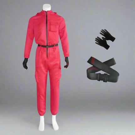 Halloween Costume Jumpsuit Set with Guard Mask | Complete Adult Outfit for Themed Parties and Cosplay
