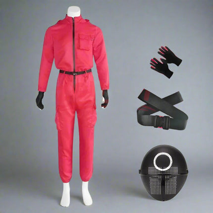 Halloween Costume Jumpsuit Set with Guard Mask | Complete Adult Outfit for Themed Parties and Cosplay