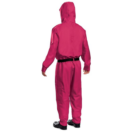 Hooded Jumpsuit Mask Costume Set for Halloween | Zip-Up Outfit for Complete Themed Look