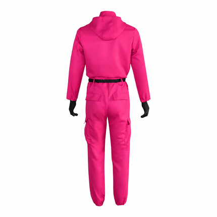 Hooded Jumpsuit Mask Costume Set for Halloween | Zip-Up Outfit for Complete Themed Look