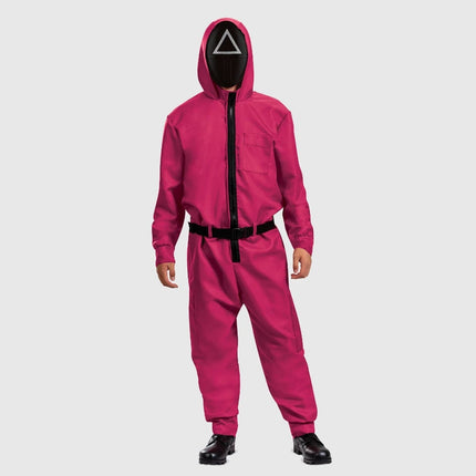 Halloween Costume Jumpsuit Set with Matching Mask & Belt | Complete Outfit for Themed Parties and Events