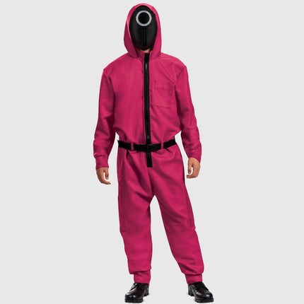 Halloween Costume Jumpsuit Set with Matching Mask & Belt | Complete Outfit for Themed Parties and Events