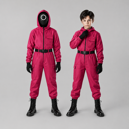 Kids Costume Jumpsuit with Hood, Mask & Accessories | Fun Halloween Outfit for Trick-or-Treating and Parties