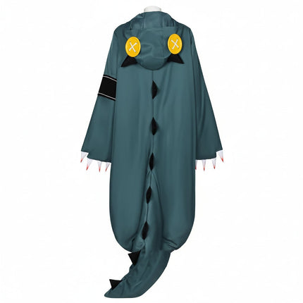 Adult Dinosaur Jumpsuit Costume with Hood and Wig | Complete Cosplay Outfit for Halloween and Parties
