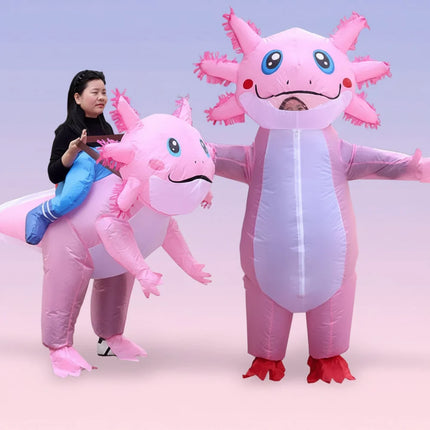 Inflatable Cartoon Costume for Adults with Fun Design | One-Size Party Wear for Halloween Celebrations