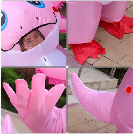 Inflatable Cartoon Costume for Adults with Fun Design | One-Size Party Wear for Halloween Celebrations