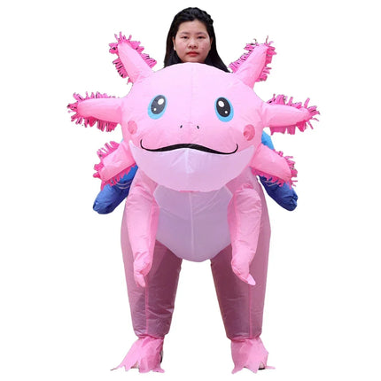 Inflatable Cartoon Costume for Adults with Fun Design | One-Size Party Wear for Halloween Celebrations