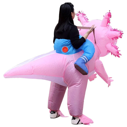 Inflatable Cartoon Costume for Adults with Fun Design | One-Size Party Wear for Halloween Celebrations
