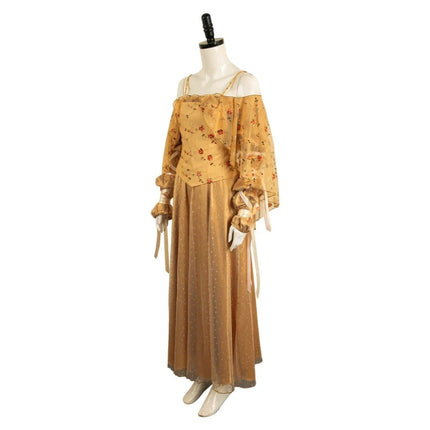 Adult Medieval Fantasy Costume Dress with Flowing Skirt | Elegant Historical Look for Halloween and Themed Events