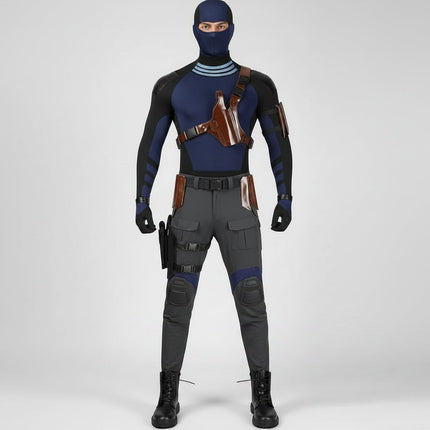 Adult Tactical Hero Bodysuit Costume Set with Mask | Bold Cosplay Outfit for Halloween Parties and Role Play