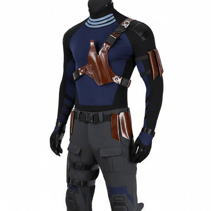 Adult Tactical Hero Bodysuit Costume Set with Mask | Bold Cosplay Outfit for Halloween Parties and Role Play