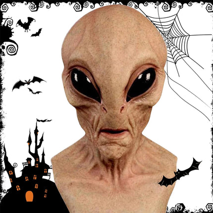 Halloween Alien Mask with Full Head Coverage | Spooky Costume Accessory for Parties and Cosplay