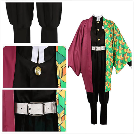 Anime Kimono Costume Set with Matching Outerwear | Complete Cosplay Outfit for Themed Events and Dress-Up