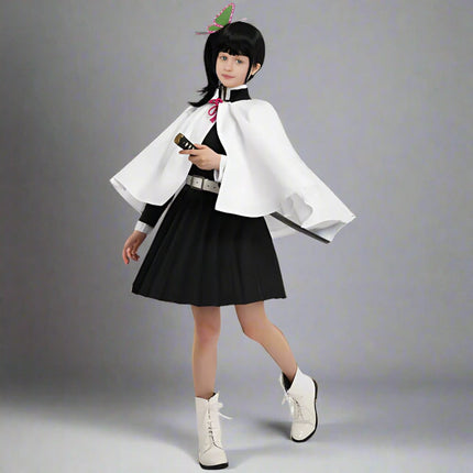 Anime Kimono Costume Set with Matching Outerwear | Complete Cosplay Outfit for Themed Events and Dress-Up