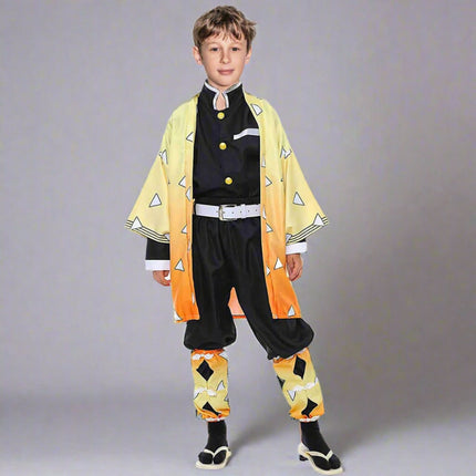 Anime Kimono Costume Set with Matching Outerwear | Complete Cosplay Outfit for Themed Events and Dress-Up