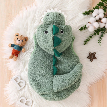 Baby Dinosaur Costume for Halloween with Plush Design | Cute Hooded Outfit for Cozy Dress-Up Fun