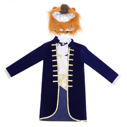 Boys Beast Costume with Regal Colonial Jacket & Headpiece | Ideal for Halloween & Dress-Up Fun