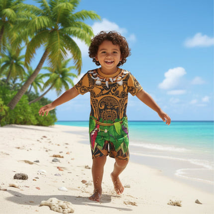 Island Warrior Children's Halloween Costume with Comfortable Fit | Adventure-Ready Attire for Imaginative Play