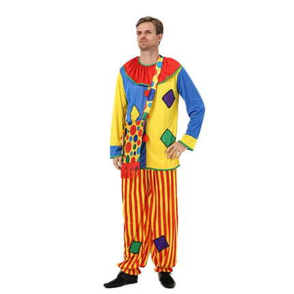 Colorful Clown Costume for Adults with Comfortable Fit | Fun Outfit for Halloween and Themed Parties