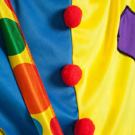 Colorful Clown Costume for Adults with Comfortable Fit | Fun Outfit for Halloween and Themed Parties