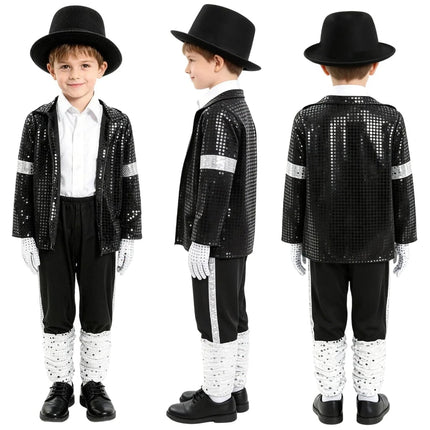 Sequin Halloween Costume for Kids with Sparkling Design | Comfortable Cosplay Outfit for Parties and Performances