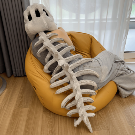Dinosaur Skeleton Costume for Kids with 3D Bone Design | Soft Plush Outfit for Halloween and Themed Parties