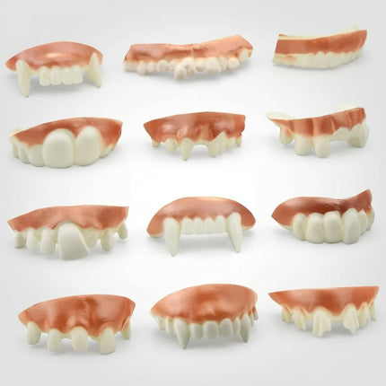 Halloween Fake Teeth Set with 12 Unique Styles | Fun Costume Accessory for Spooky Parties and Pranks