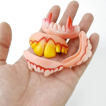 Halloween Fake Teeth Set with 12 Unique Styles | Fun Costume Accessory for Spooky Parties and Pranks