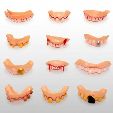 Halloween Fake Teeth Set with 12 Unique Styles | Fun Costume Accessory for Spooky Parties and Pranks