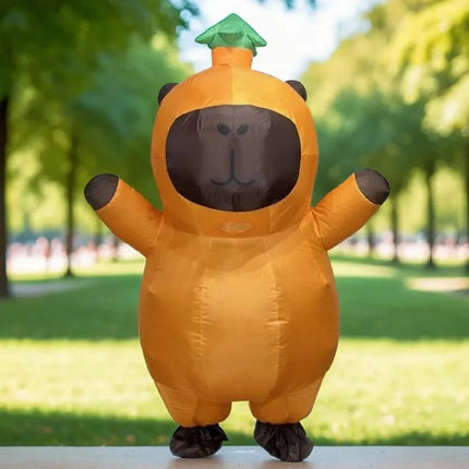 Funny Inflatable Animal Costume for Halloween with Leaf Hat | One Size Fits All for Comfortable Movement and Party Fun