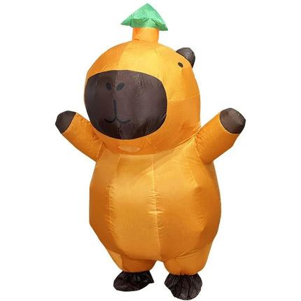 Funny Inflatable Animal Costume for Halloween with Leaf Hat | One Size Fits All for Comfortable Movement and Party Fun
