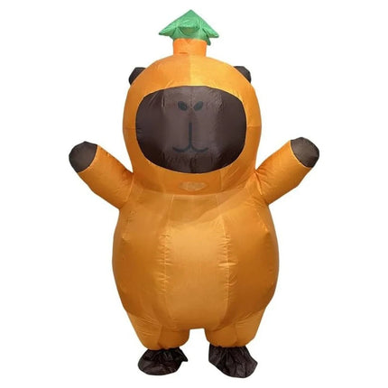 Funny Inflatable Animal Costume for Halloween with Leaf Hat | One Size Fits All for Comfortable Movement and Party Fun