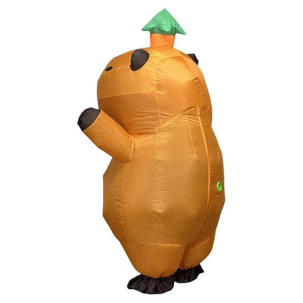 Funny Inflatable Animal Costume for Halloween with Leaf Hat | One Size Fits All for Comfortable Movement and Party Fun