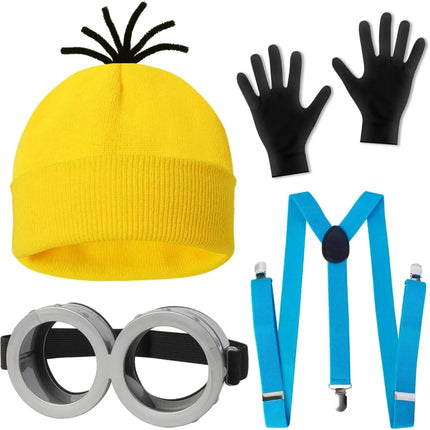 Halloween Costume Accessory Set for Adults with Funny Hat & Glasses | Quick Party Look for Themed Events