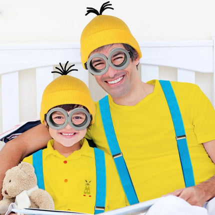 Halloween Costume Accessory Set for Adults with Funny Hat & Glasses | Quick Party Look for Themed Events