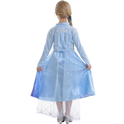 Girls Ice Princess Costume Dress with Sparkling Details & Cape Set | Magical Look for Halloween and Dress-Up Play