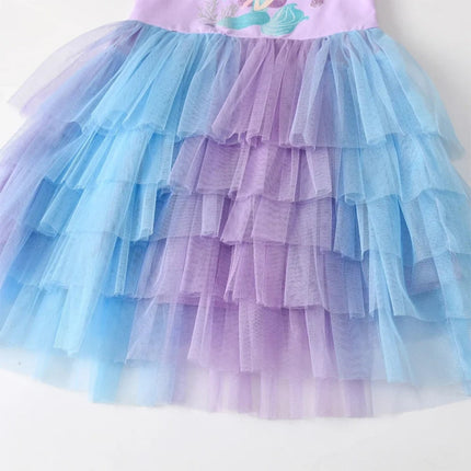 Girls Mermaid Tutu Dress Costume with Playful Skirt | Fun Dress-Up for Halloween and Parties