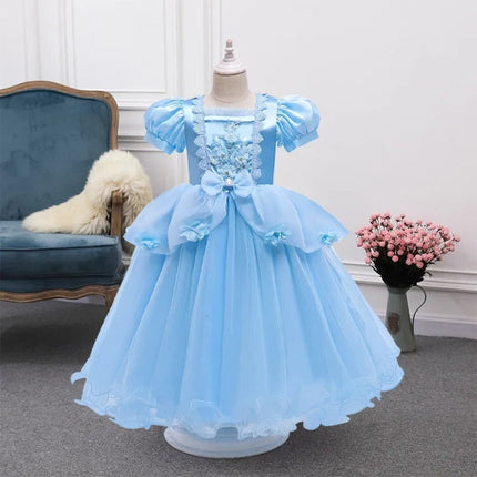 Girls Princess Ball Gown Halloween Costume with Full Skirt Design | Fairytale Look for Parties and Dress-Up