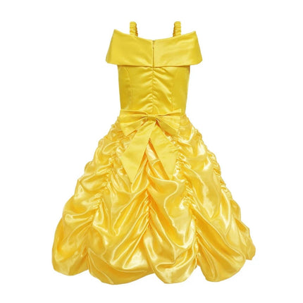 Girls Princess Ball Gown Halloween Costume Dress with Fairy Tale Design | Perfect for Parties and Dress-Up Play