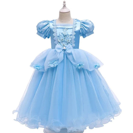 Girls Princess Ball Gown Halloween Costume with Full Skirt Design | Fairytale Look for Parties and Dress-Up