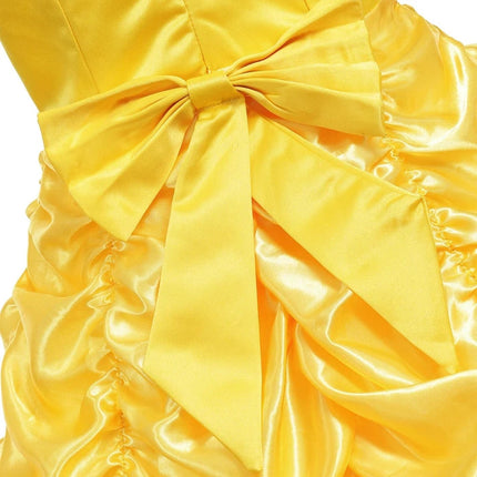 Girls Princess Ball Gown Halloween Costume Dress with Fairy Tale Design | Perfect for Parties and Dress-Up Play