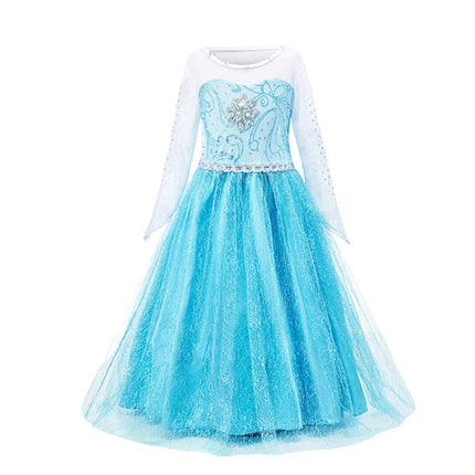 Girls Princess Dress Costume with Puff Sleeves | Storybook-Inspired Outfit for Halloween and Celebrations