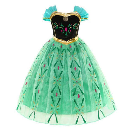 Girls Princess Dress Costume with Puff Sleeves | Storybook-Inspired Outfit for Halloween and Celebrations
