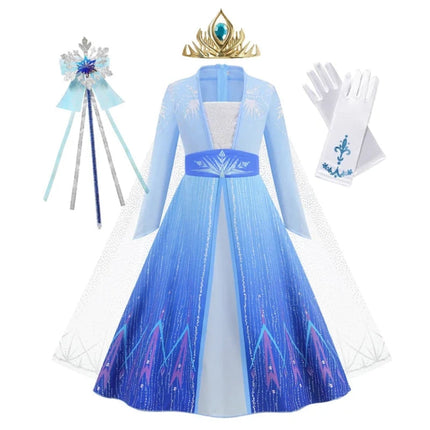 Girls Princess Dress Costume with Sparkling Details | Magical Outfit for Halloween and Parties