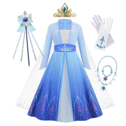 Girls Princess Dress Costume with Sparkling Details | Magical Outfit for Halloween and Parties