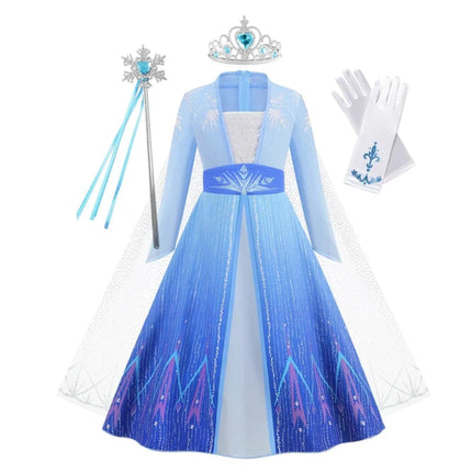 Girls Princess Dress Costume with Sparkling Details | Magical Outfit for Halloween and Parties