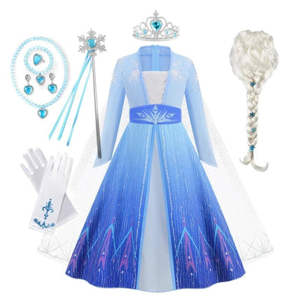 Girls Princess Dress Costume with Sparkling Details | Magical Outfit for Halloween and Parties