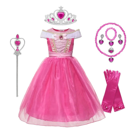 Girls Princess Party Dress Costume for Halloween | Easy Wear for Role Play and Celebrations