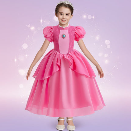 Princess Costume Dress for Girls with Complete Accessory Set | Charming Outfit for Halloween and Parties