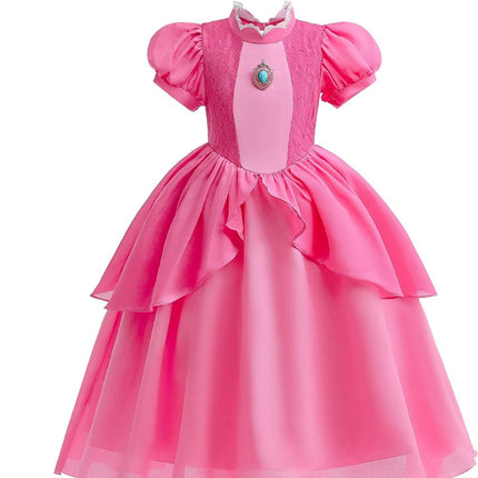 Princess Costume Dress for Girls with Complete Accessory Set | Charming Outfit for Halloween and Parties